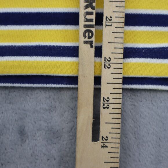 Forever 21 Sweater Womens Yellow M Pinstriped Crew Neck Casual Pullover - Picture 6 of 15